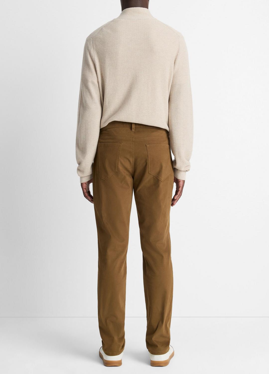 VINCE Dylan Slim 5-Pocket Peached Stretch-Cotton Pant in Trousers