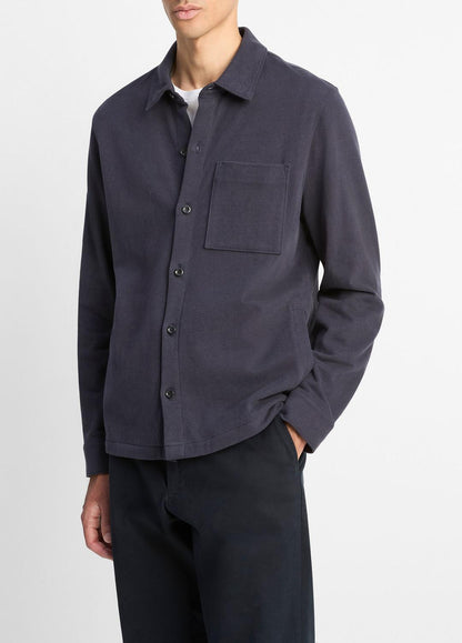 VINCE Heavy Sueded Cotton Shirt Jacket in Shirt Jackets