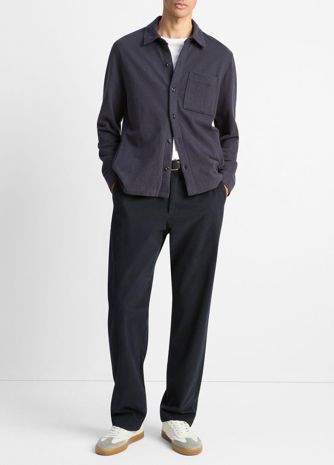 VINCE Heavy Sueded Cotton Shirt Jacket in Shirt Jackets