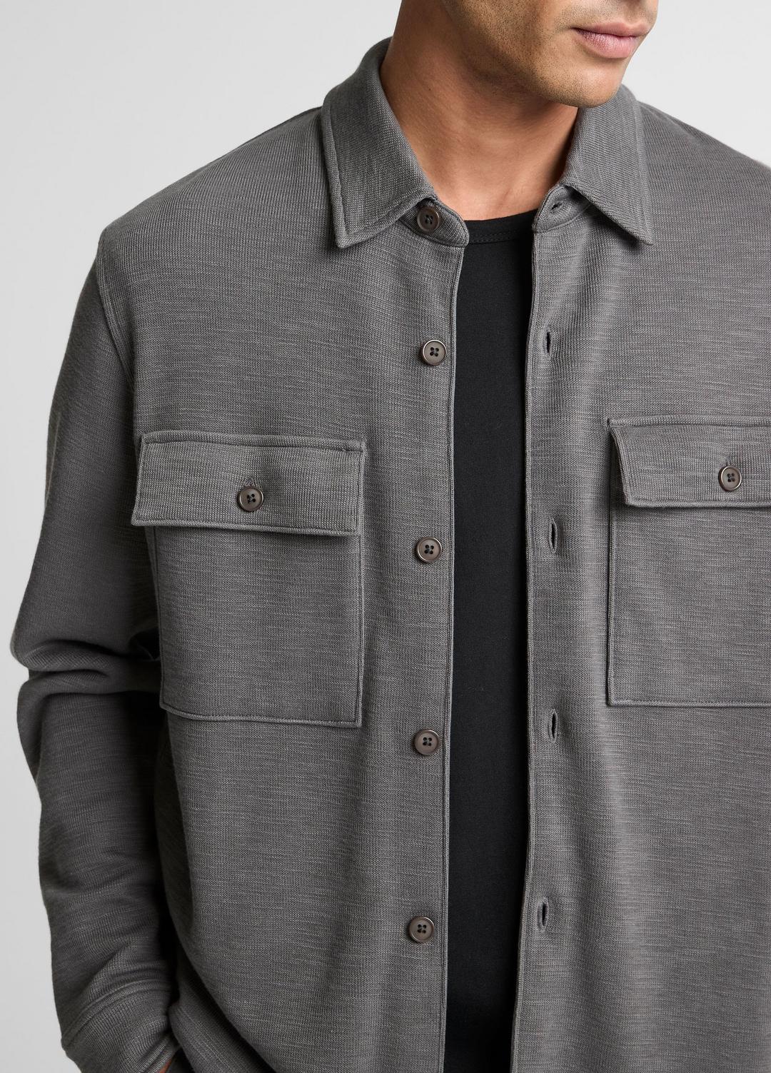 VINCE Double-Slub Cotton-Blend Shirt Jacket in Jackets