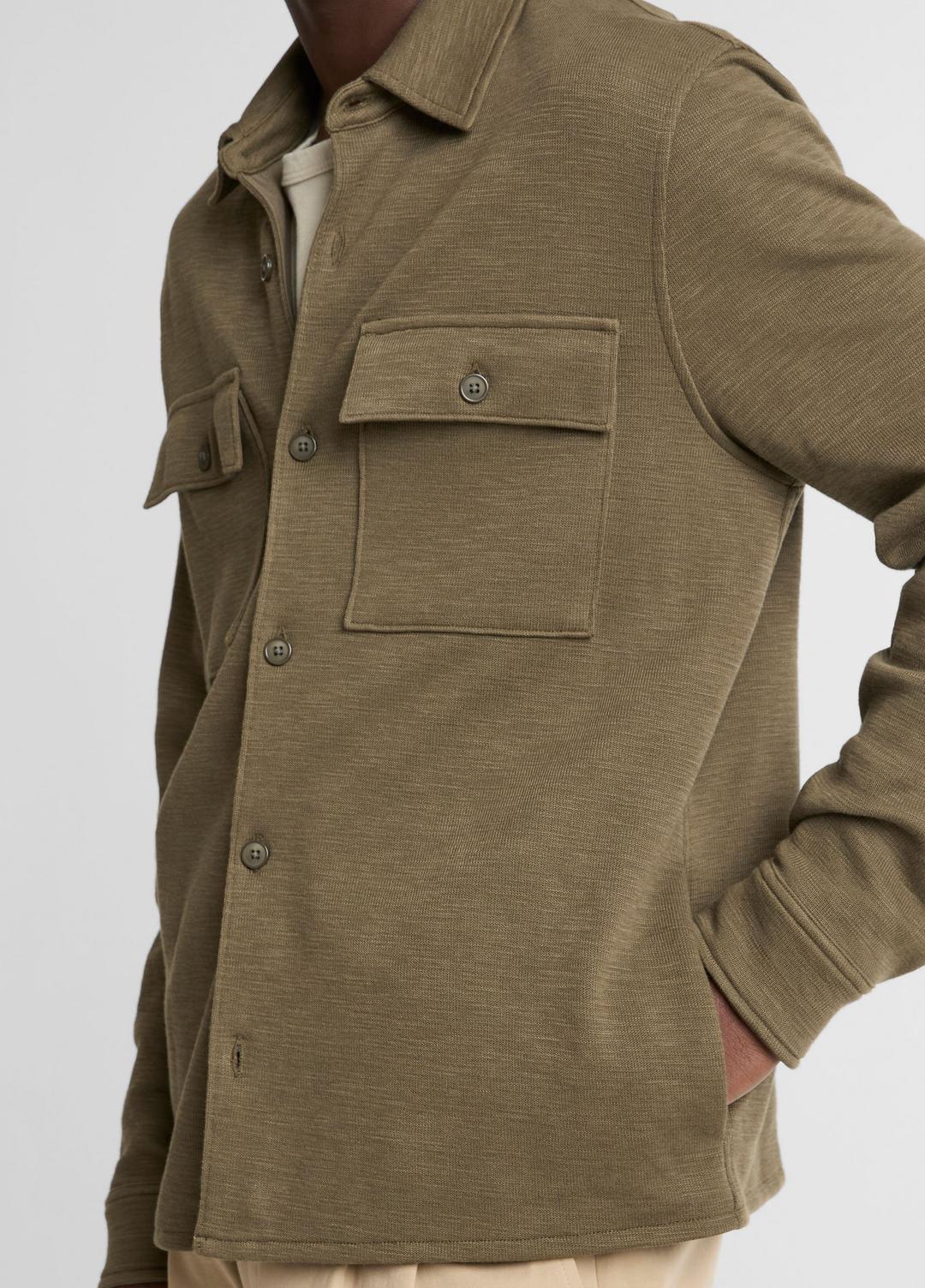 VINCE Double-Slub Cotton-Blend Shirt Jacket in Jackets