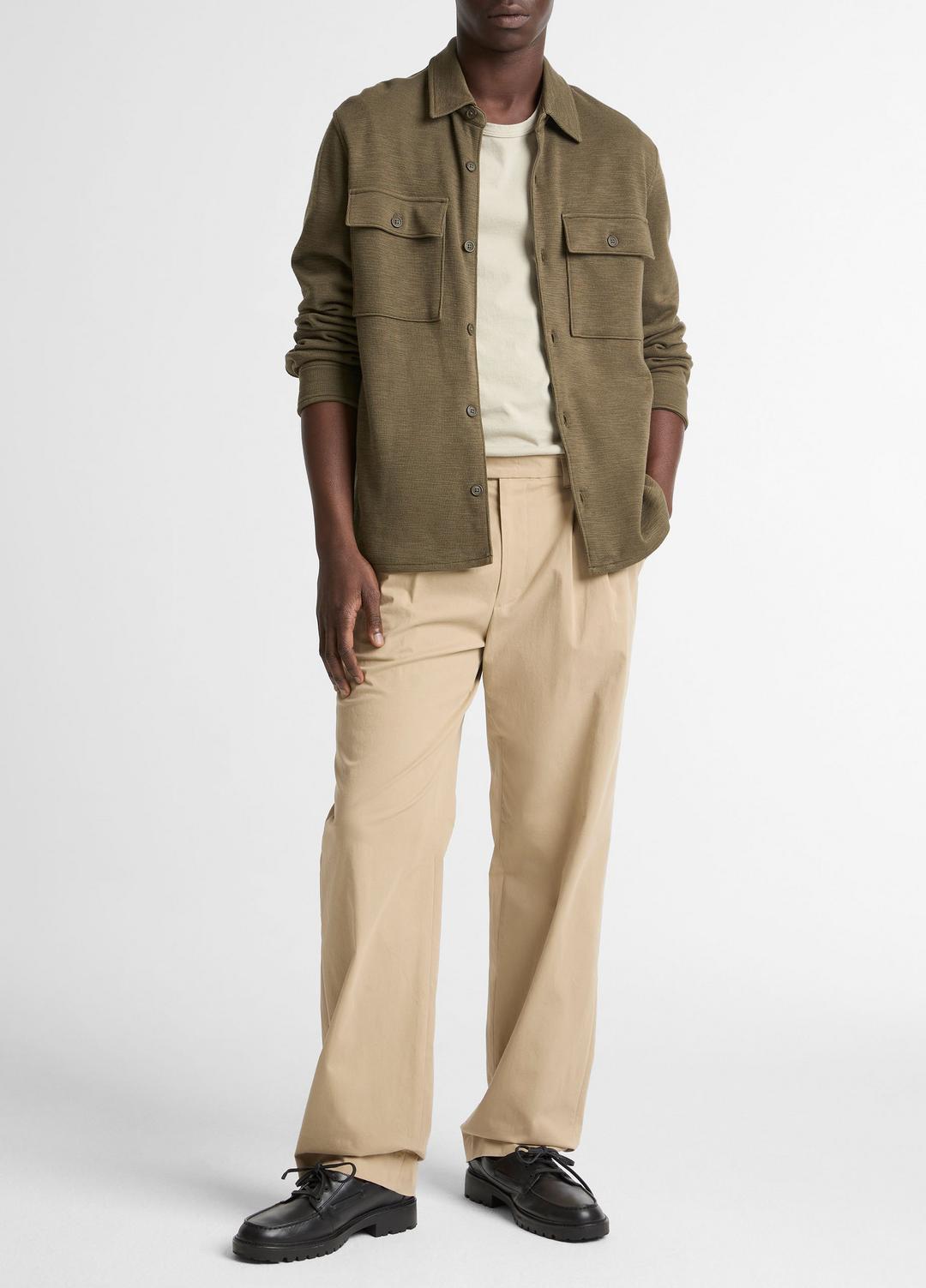 VINCE Double-Slub Cotton-Blend Shirt Jacket in Jackets