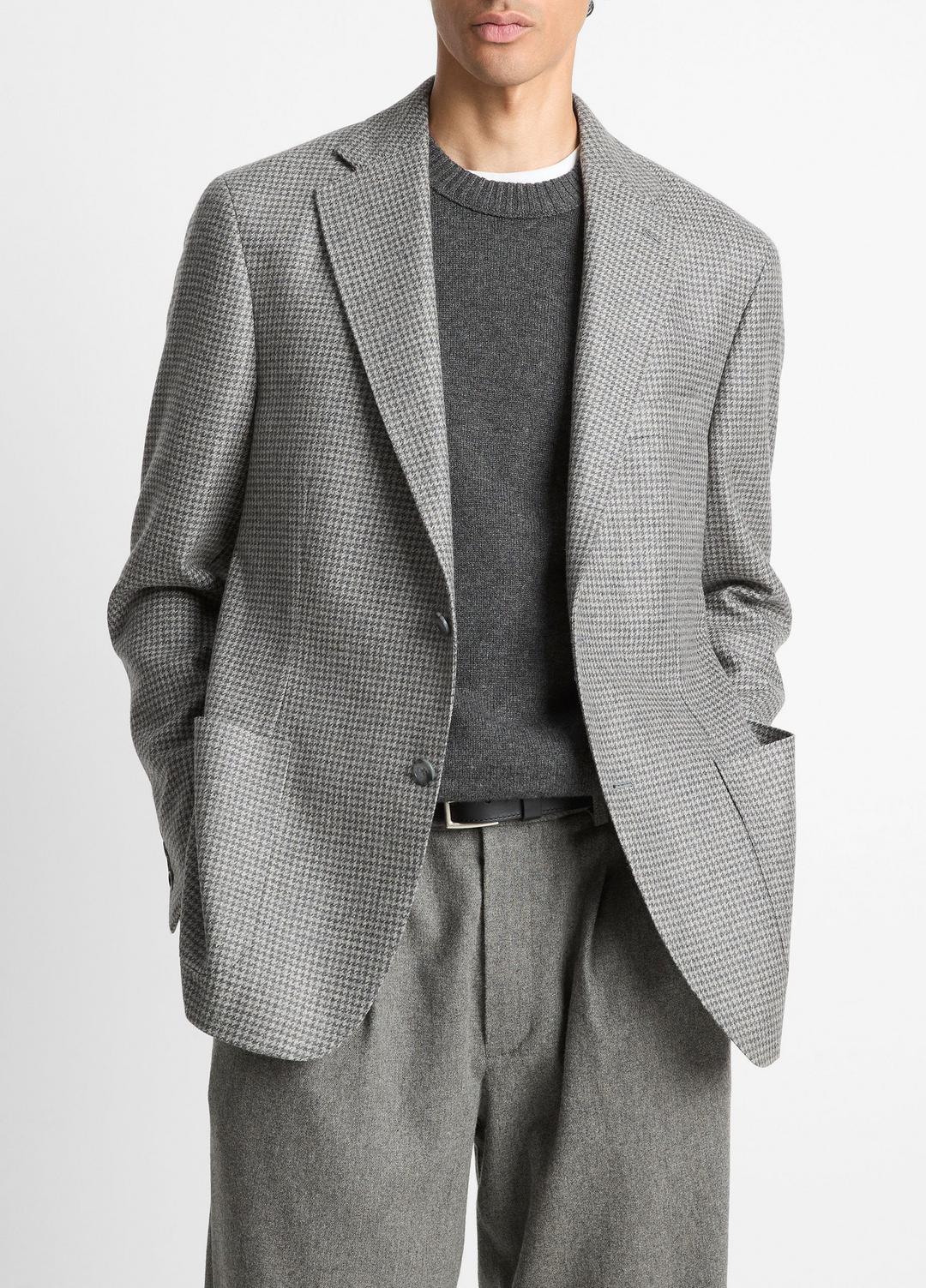 VINCE Houndstooth Cashmere Relaxed Sport Coat in Blazers