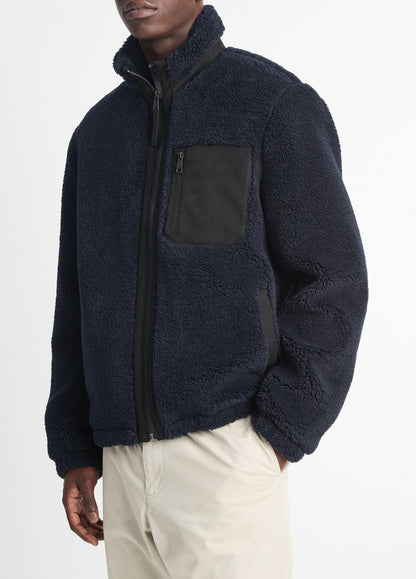 VINCE Sherpa Zip Jacket in Jackets