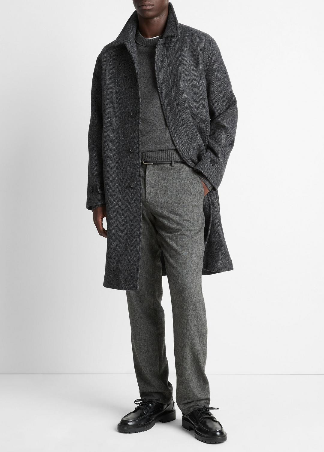 VINCE Italian Wool-Blend Balmacaan Coat in Coats
