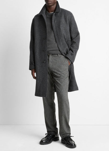 VINCE Italian Wool-Blend Balmacaan Coat in Coats