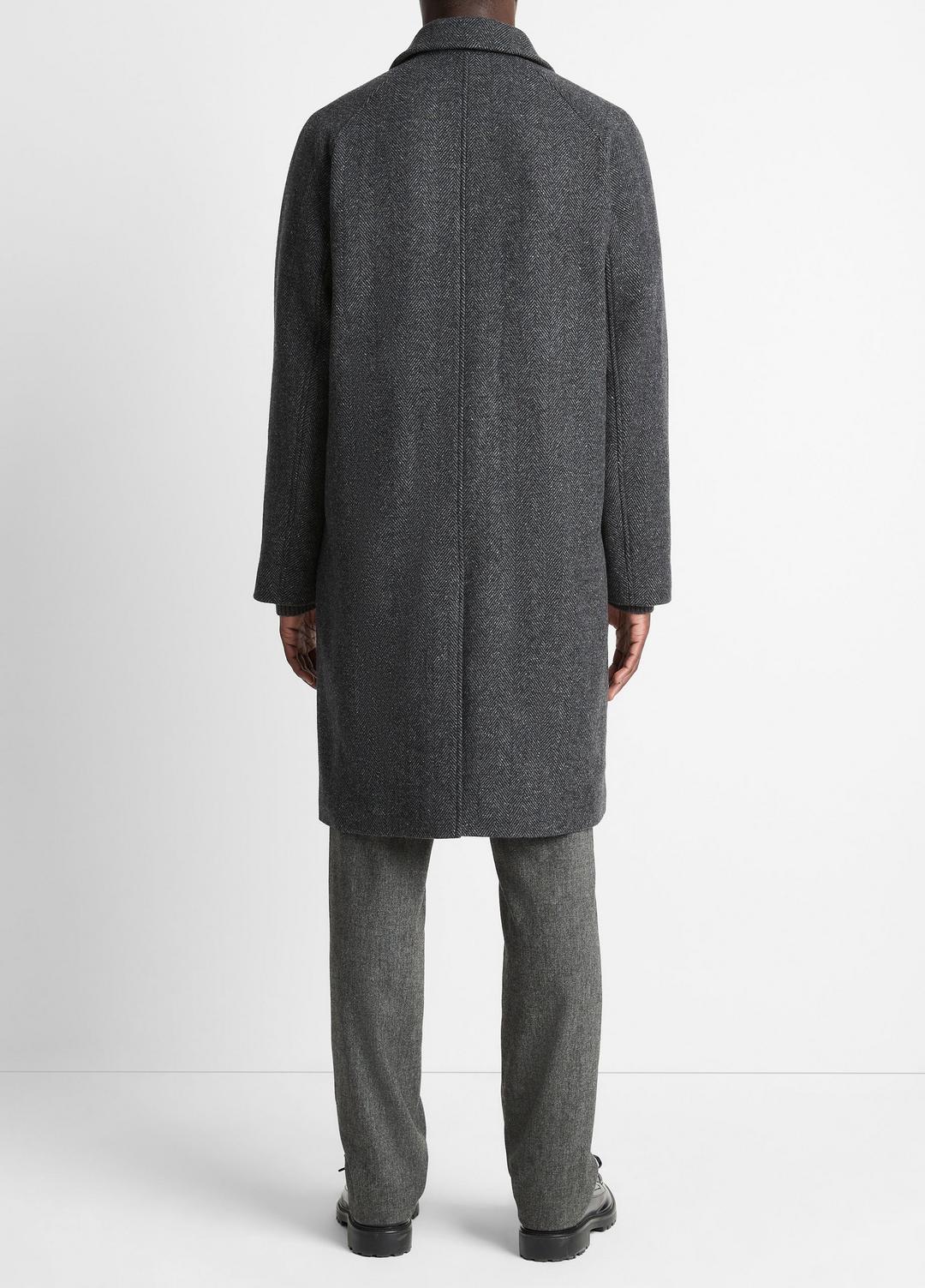 VINCE Italian Wool-Blend Balmacaan Coat in Coats