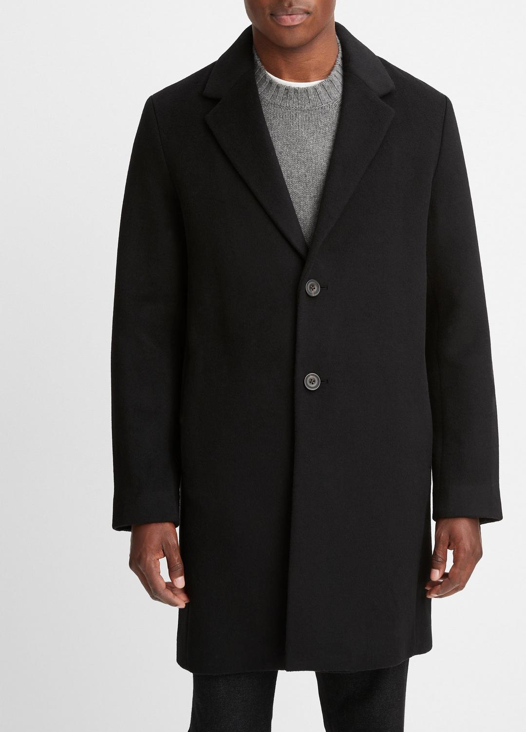 VINCE Classic Italian Wool-Blend Coat in Jackets & Outerwear