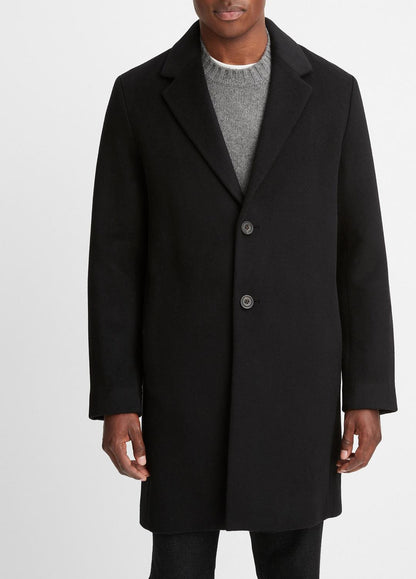 VINCE Classic Italian Wool-Blend Coat in Jackets & Outerwear
