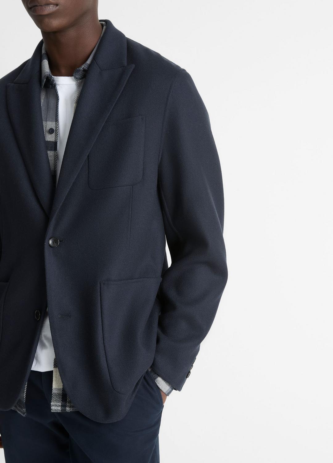 VINCE Italian Splittable Wool-Blend Blazer in Jackets & Outerwear