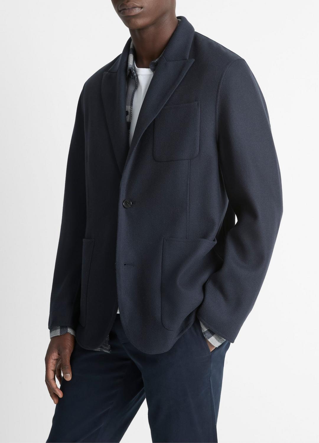 VINCE Italian Splittable Wool-Blend Blazer in Jackets & Outerwear