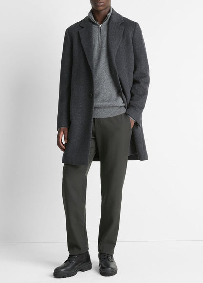 VINCE Classic Italian Wool-Blend Coat in Jackets & Outerwear
