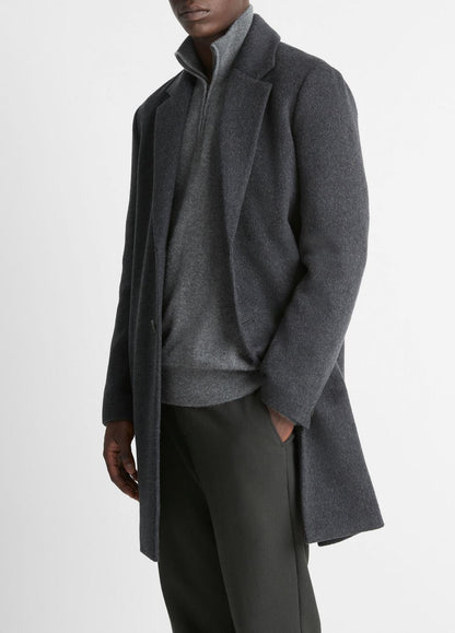 VINCE Classic Italian Wool-Blend Coat in Jackets & Outerwear