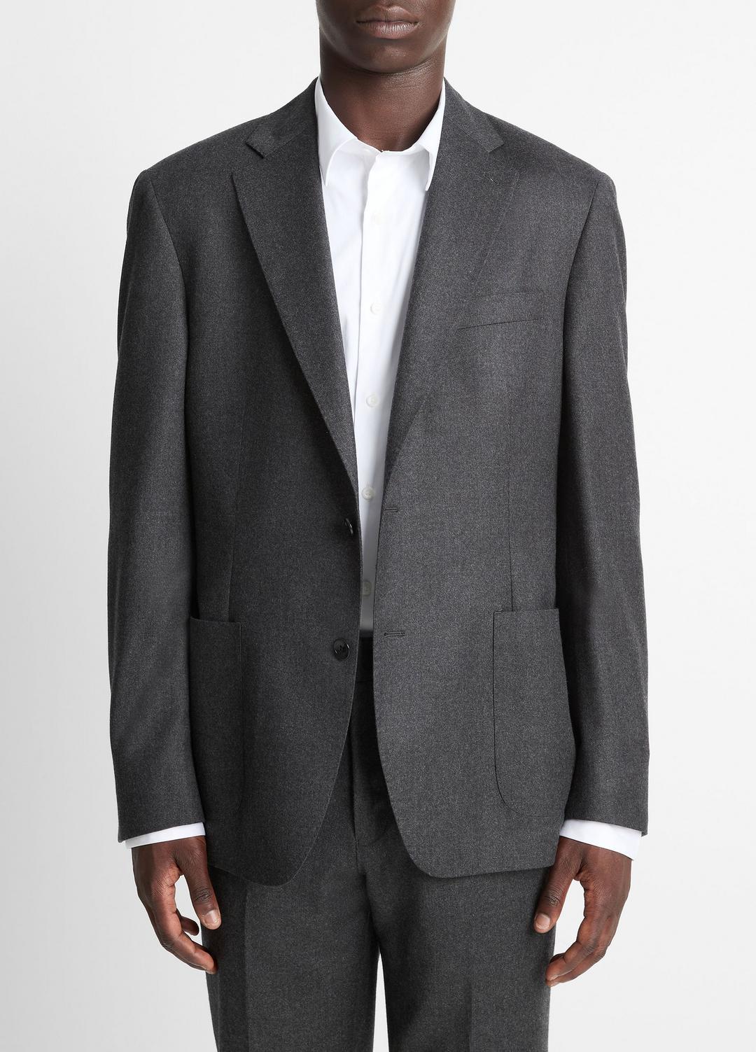 VINCE Wool-Silk Flannel Relaxed Sport Coat in Blazers
