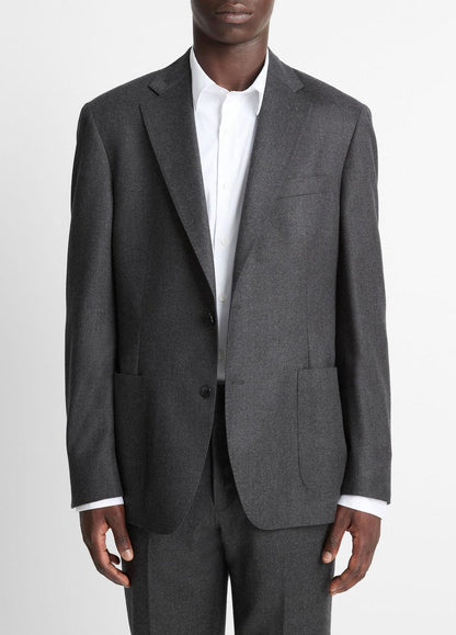 VINCE Wool-Silk Flannel Relaxed Sport Coat in Blazers