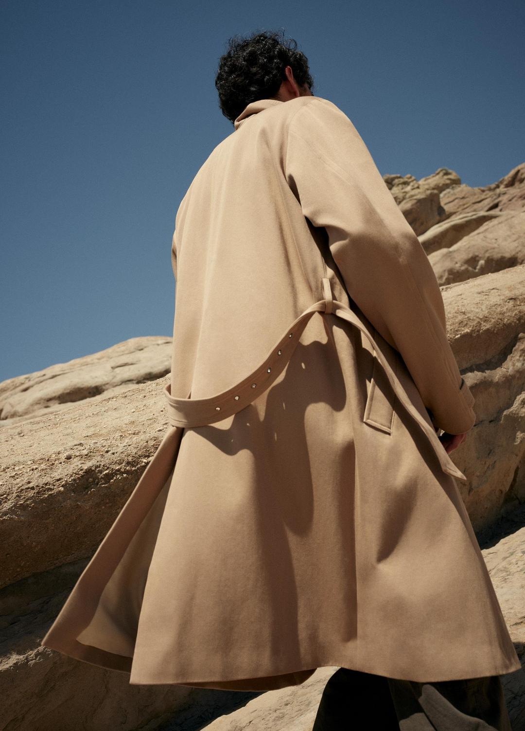VINCE Italian Cotton Double-Breasted Trench Coat in Coats