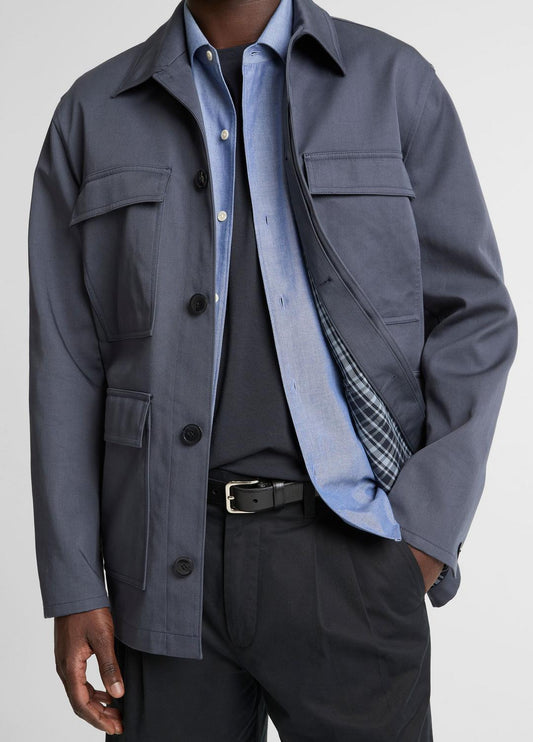 VINCE Brushed Cotton Twill Chore Coat in Coats