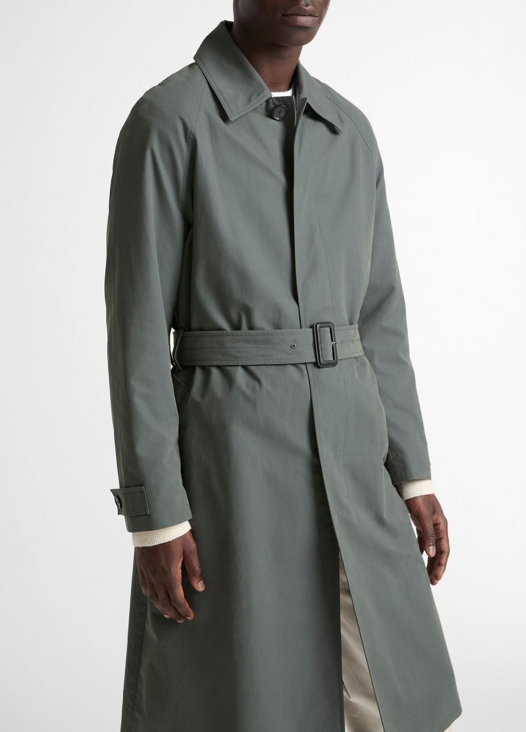 VINCE Cotton-Blend Single-Breasted Trench Coat in Coats