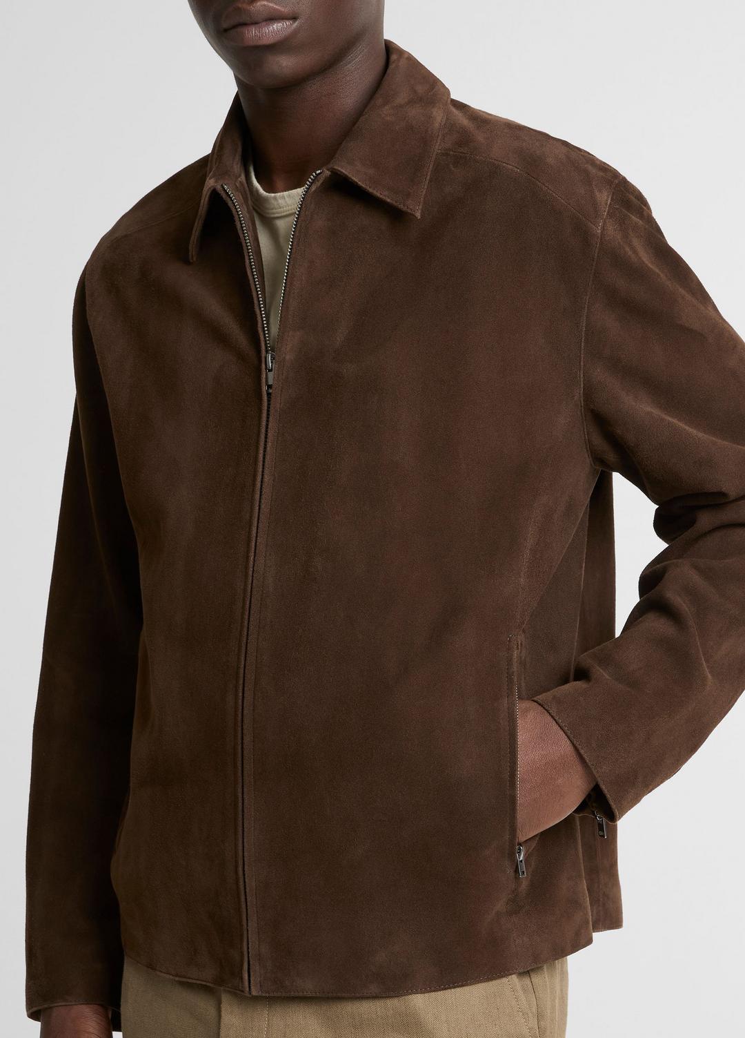 VINCE Suede Moto Jacket in Jackets