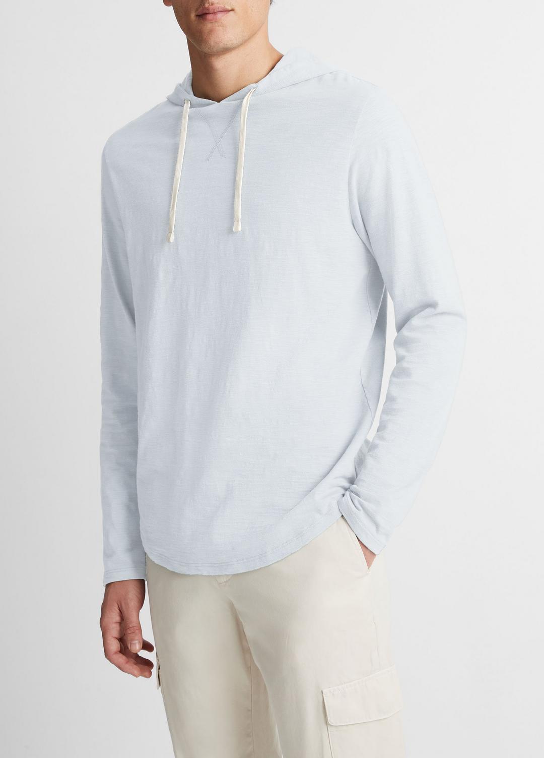 VINCE Textured Cotton Hoodie in Sweatshirts & Hoodies