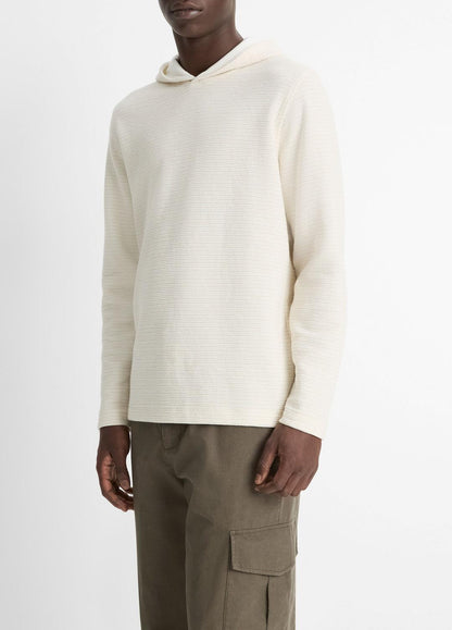 VINCE Variegated Stripe Double-Face Cotton-Blend Hoodie in Sweatshirts & Hoodies