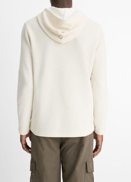 VINCE Variegated Stripe Double-Face Cotton-Blend Hoodie in Sweatshirts & Hoodies