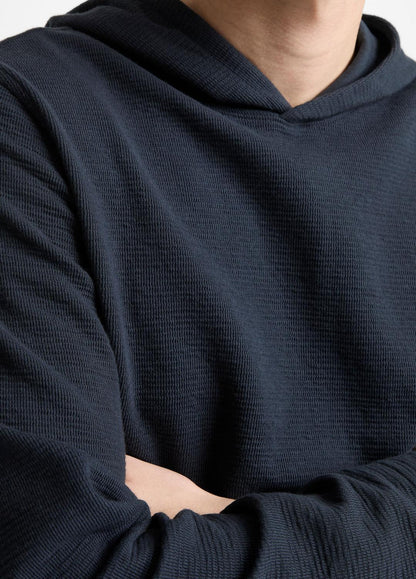 VINCE Variegated Stripe Double-Face Cotton-Blend Hoodie in Sweatshirts & Hoodies