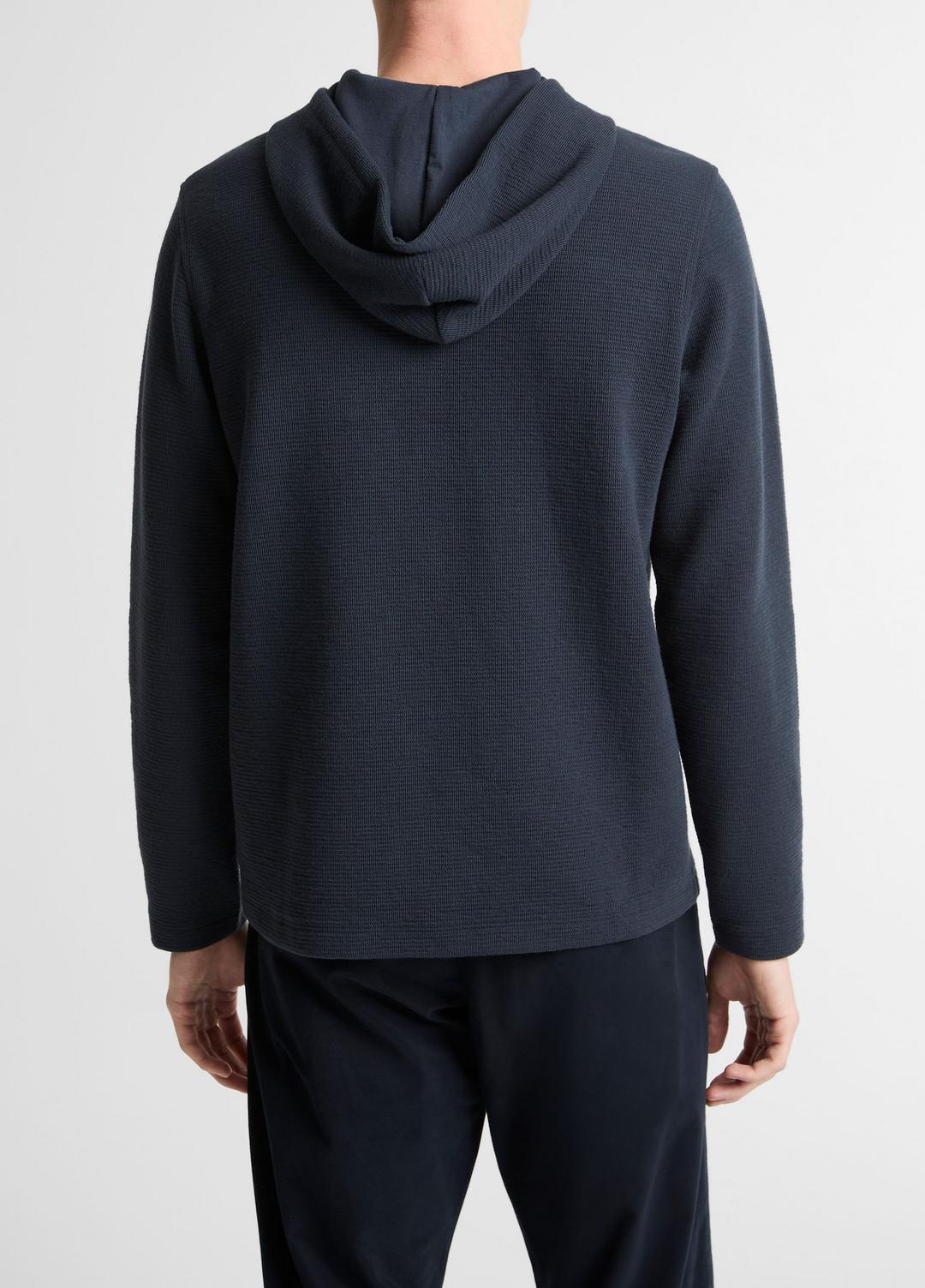 VINCE Variegated Stripe Double-Face Cotton-Blend Hoodie in Sweatshirts & Hoodies