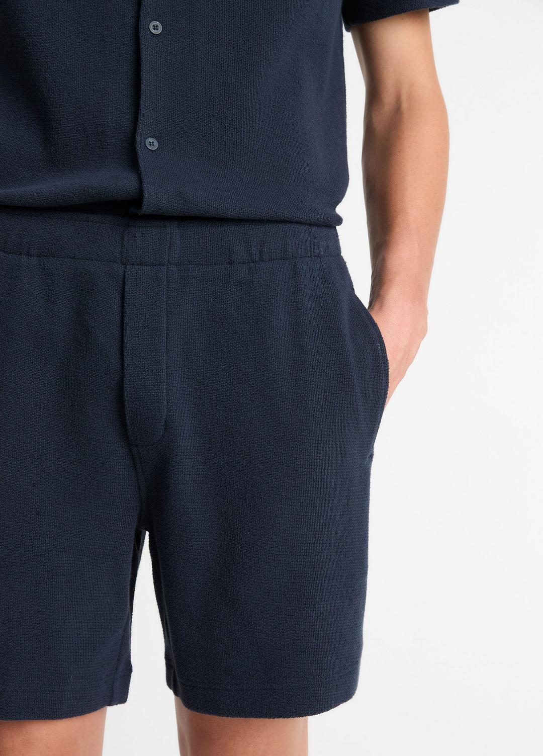 VINCE Cotton Bouclé Pull-On Short in Shorts