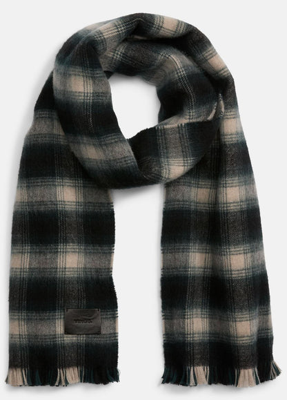 VINCE Brushed Plaid Wool Scarf in Scarves & Hats