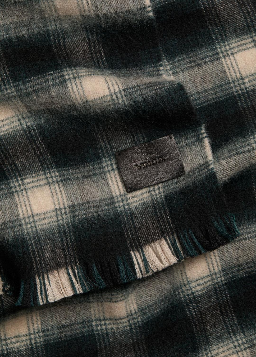 VINCE Brushed Plaid Wool Scarf in Scarves & Hats