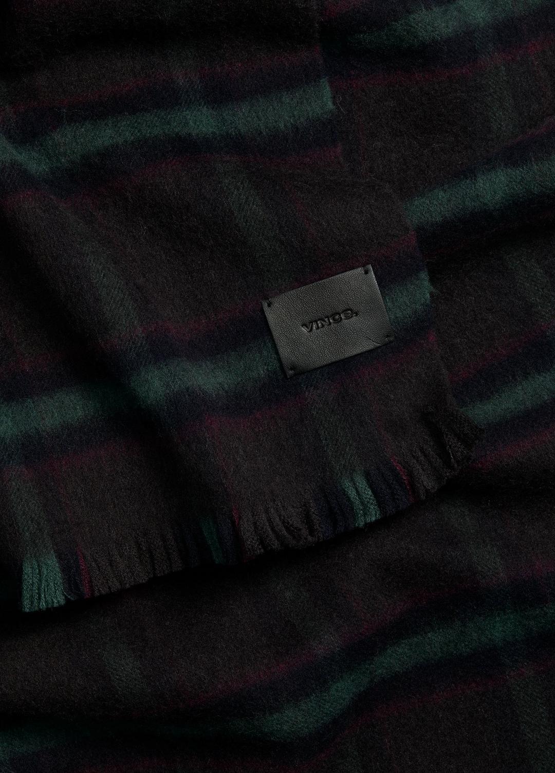 VINCE Brushed Holme Plaid Wool Scarf in Scarves & Hats