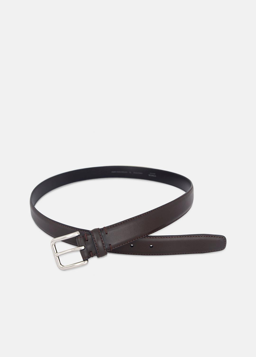 VINCE Men’s 30mm Stitched Leather Belt in Belts