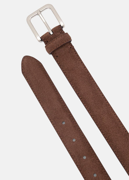 VINCE Men's 30mm Stitched Suede Belt in Belts