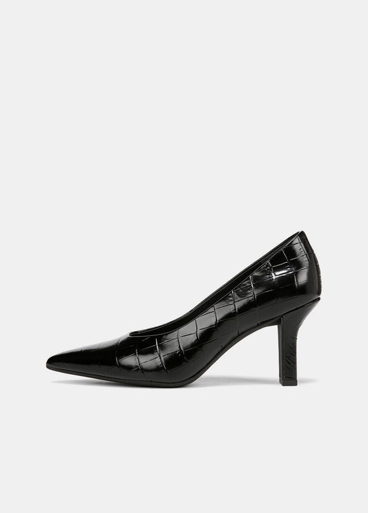 VINCE Diane Croc-Embossed Leather Pump in Shoes