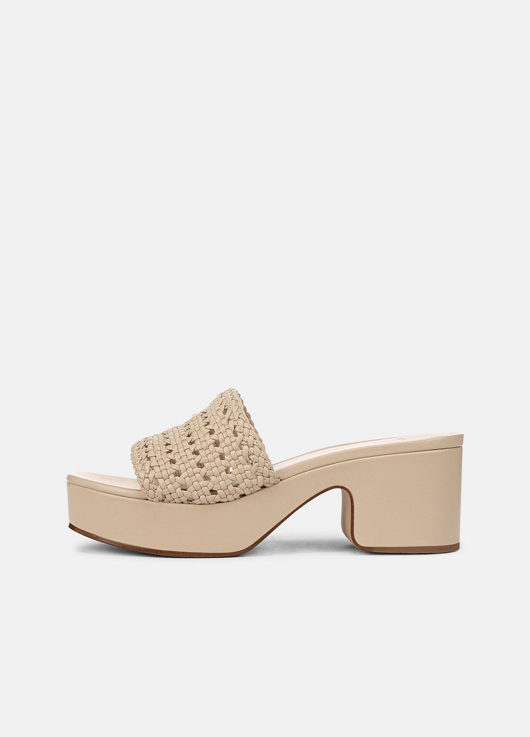 VINCE Margo Woven Leather Platform Sandal in Shoes