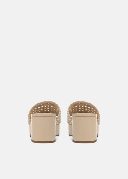VINCE Margo Woven Leather Platform Sandal in Shoes