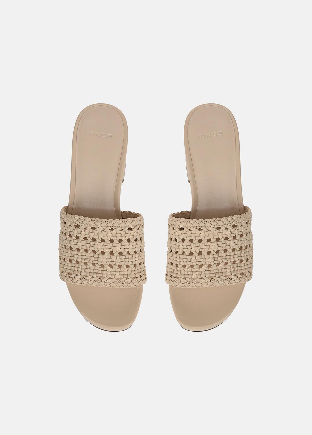 VINCE Margo Woven Leather Platform Sandal in Shoes