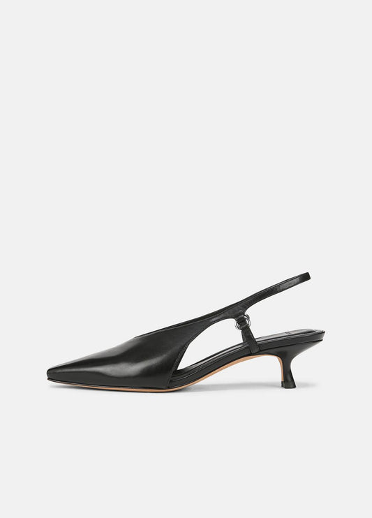 VINCE Sabrina Leather Slingback Kitten Heel in Shoes